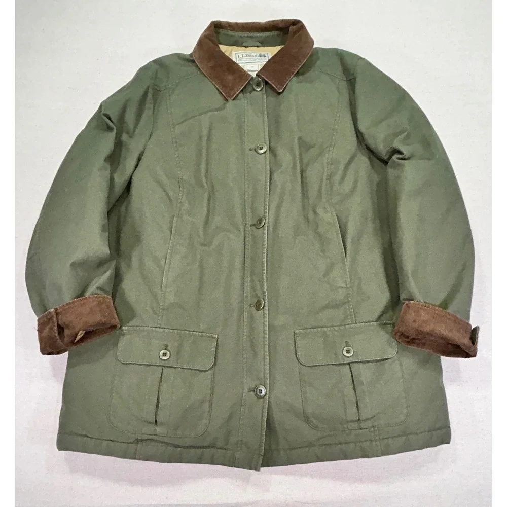 Vintage L.L. Bean Womens‎ 2X Canvas Chore Jacket Quilt Lined Barn Coat